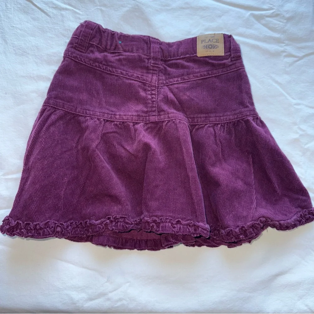 Y2K The Children's Place Burgundy Corduroy Skirt Size 24 month